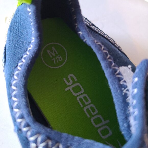 SPEEDO WATER SHOES - SLIP - ON BLUE SIZE M 7/8 UNISEX - Picture 2 of 7